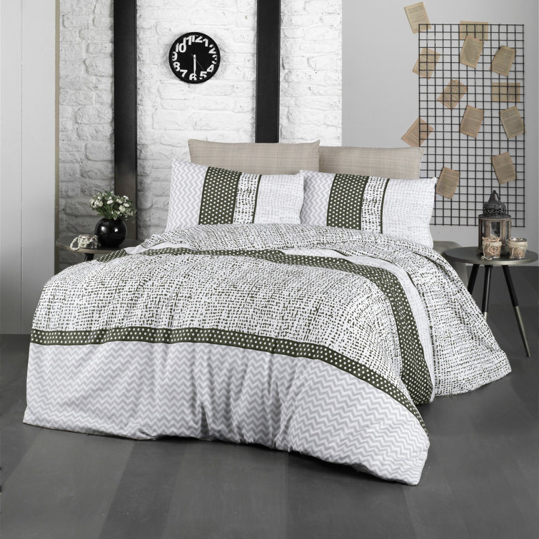 East Urban Home Cotton Blend Abstract Duvet Cover Set Wayfair